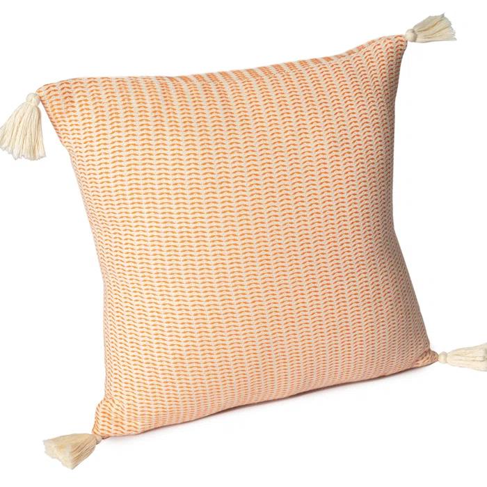 Brenly Turkish Cotton Striped Square Throw Pillow