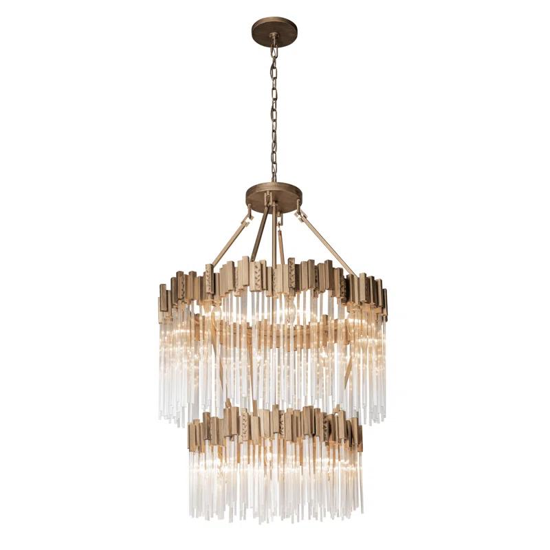 Varaluz Matrix 14 - Light Dimmable Tiered Chandelier