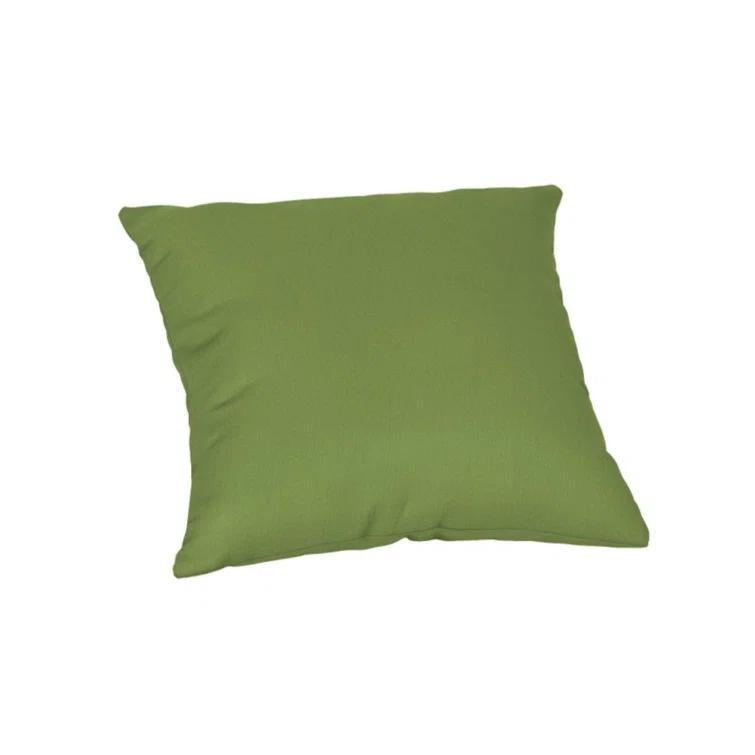 Casual Cushion Corp. Casual Cushion Solid Sunbrella® Fabric 1-Piece Indoor/Outdoor Square Throw Pillow, 18"W x 18"L, Spectrum Cilantro