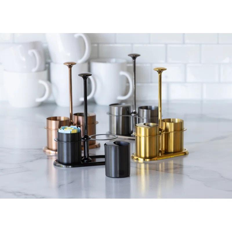 Service Ideas Sugar and Creamer Combo, Stainless Steel, 4 oz Capacity