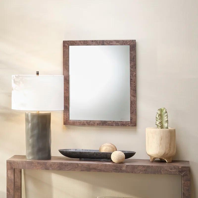 Ronan Burl Wood Mirror - Brown