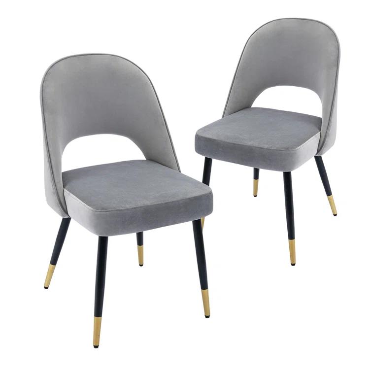 Mercer41 Volena 19.1'' H Velvet Upholstered Side Chair (Set of 2)