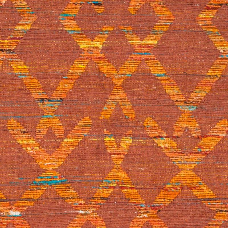 Straw Patch Hand Woven Flat Weave Wool & Cotton Geometric Rug