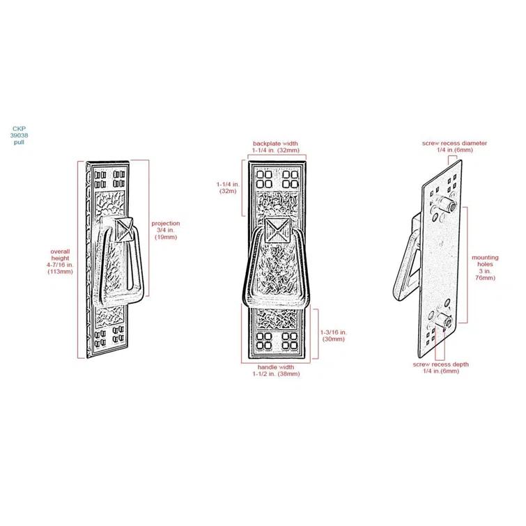 CKP Mission 3" Center to Center Ring Pull
