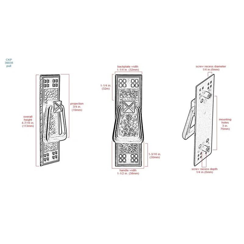CKP Mission 3" Center to Center Ring Pull