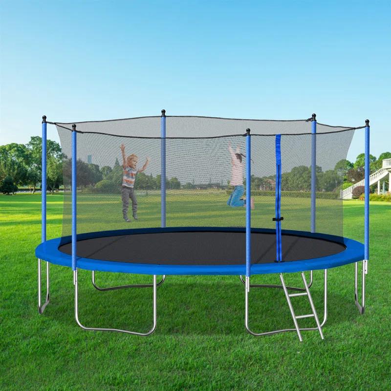 Ceballos 14FT  Trampoline With Safety Enclosure Net,Heavy Duty Jumping Mat And Spring Cover Padding For Kids And Adults,  Ladder