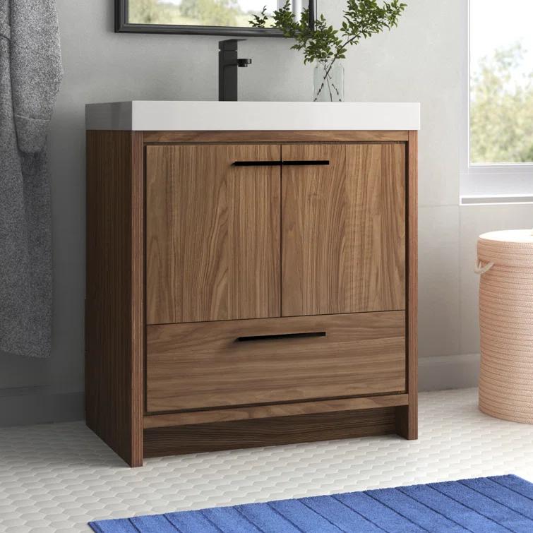 Mercury Row® Southmead 30'' Single Bathroom Vanity with Resin Top
