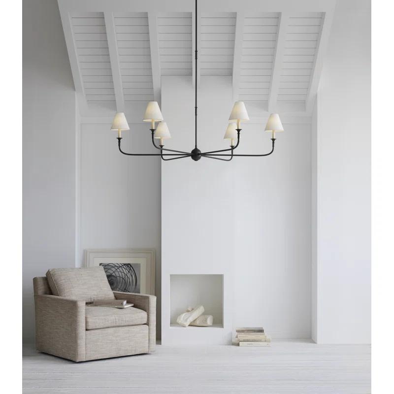 White Crystal Plug-in Candle Chandelier with L-Shaped Arms