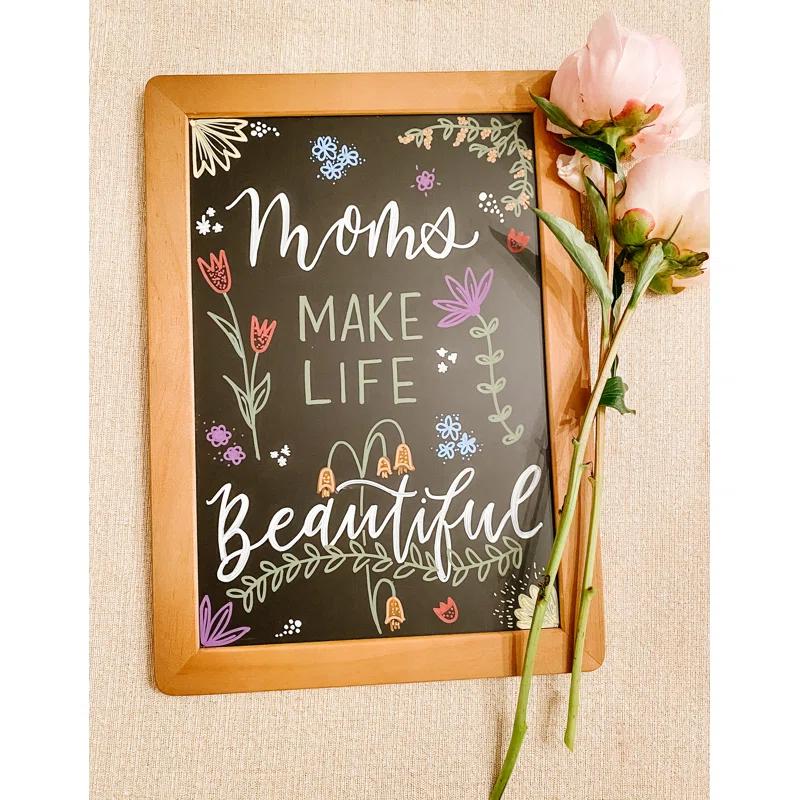 VersaChalk VersaChalk Steel Reversible Mini Magnetic Chalkboard, Up to 2' Size  + Fine Tip White Marker