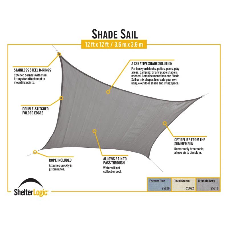 ShelterLogic 12' x 12' Square Shade Sail