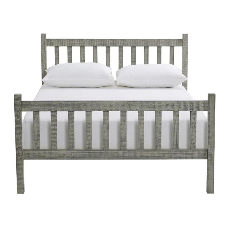 Alaterre Windsor Twin Wooden Weathered Beachhouse Farmhouse Industrial Bohemian Style Bed