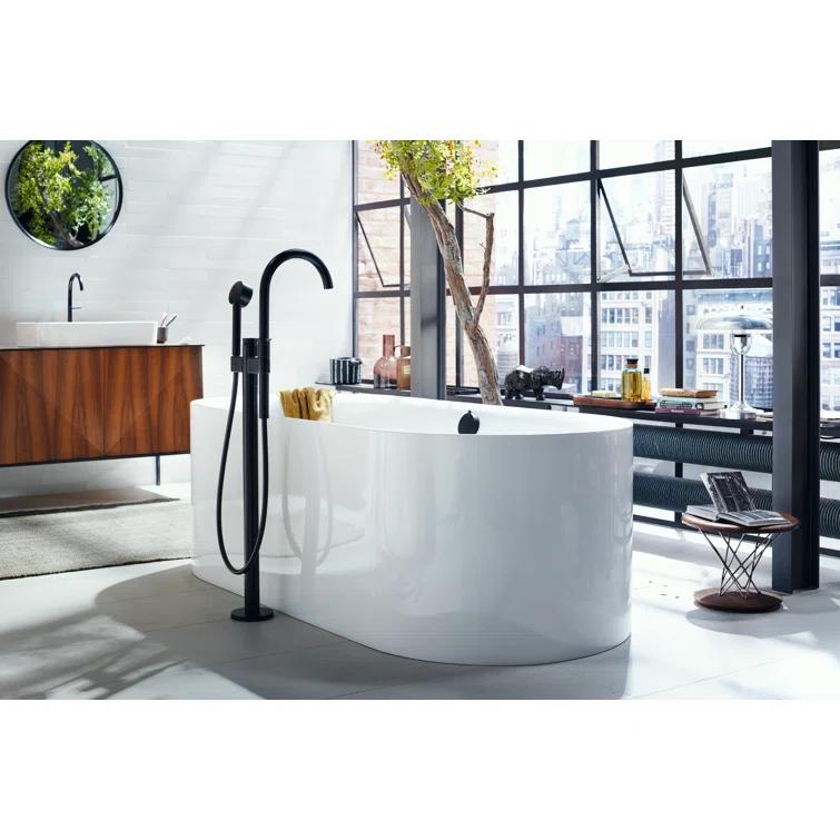 AXOR One 1 Handle Bathroom Freestanding Tub Filler with Diverter 48441671