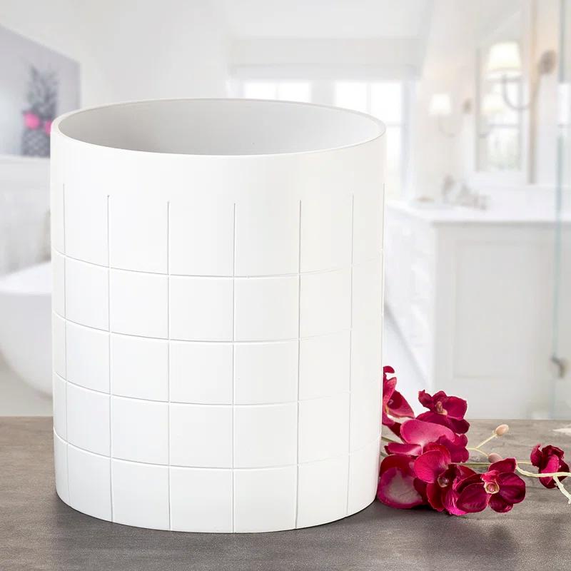 Creative Scents Ceramic / Porcelain Open Waste Basket - 1 Gallons