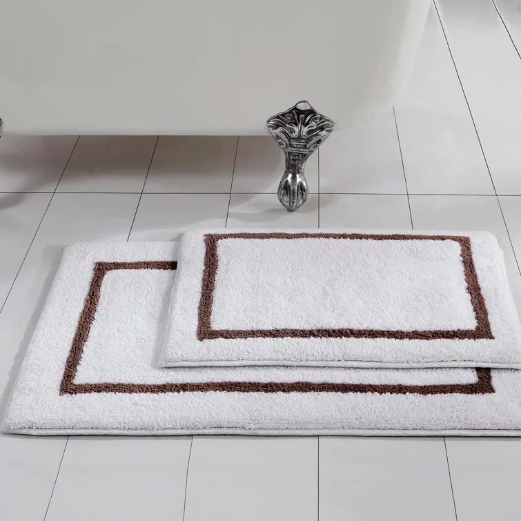 Modern Threads Modern Threads 2-Pack Reversible Contrast Stripe Bath Mat Set