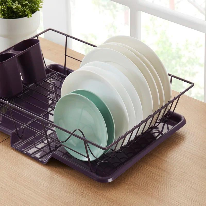 Sweet Home Collection 3-Piece Countertop Dish Rack