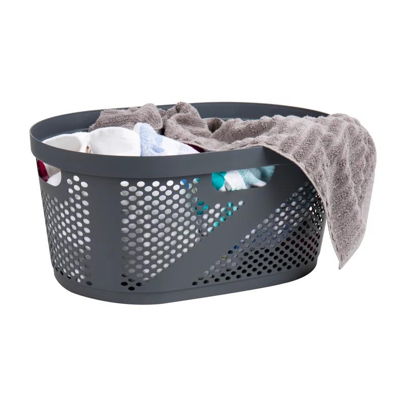 Mind Reader Mind Reader 40L Laundry Basket, Clothes Hamper, Ventilated, Plastic, 23"L x 14.5"W x 10.5"H, 2 Pack (Set of 2)