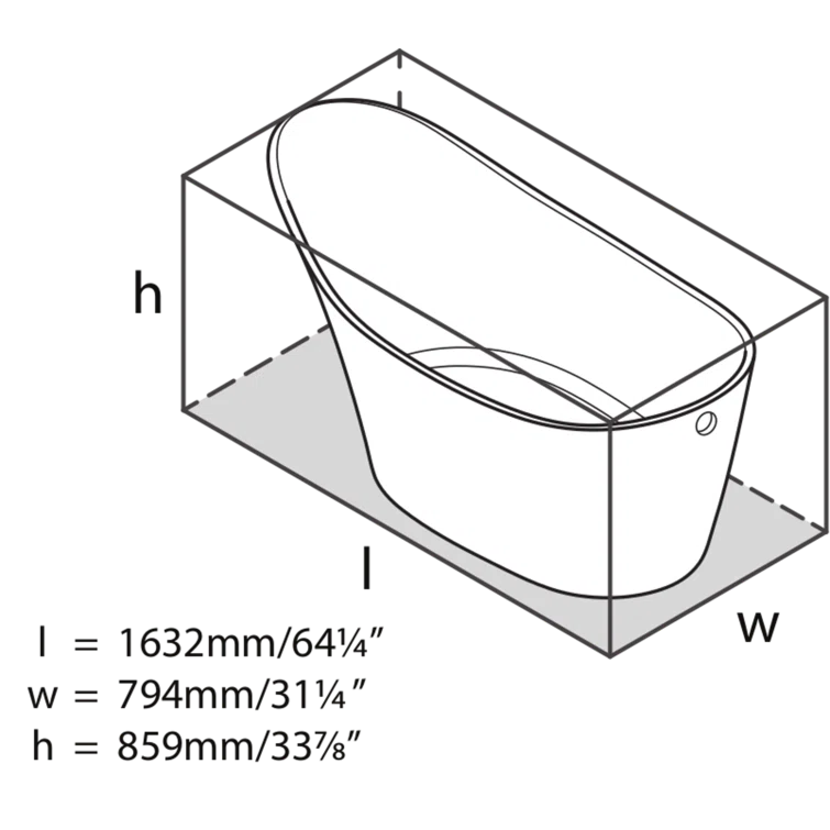 Victoria + Albert Amiata 65"x 32" Freestanding Soaking Bathtub AMTM-N-SM-OF