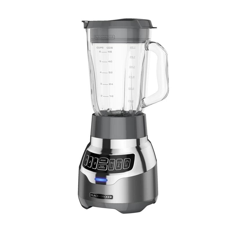 BLACK+DECKER BLACK+DECKER PowerCrush Digital Blender with Quiet Technology, Stainless Steel, BL1300DG-T