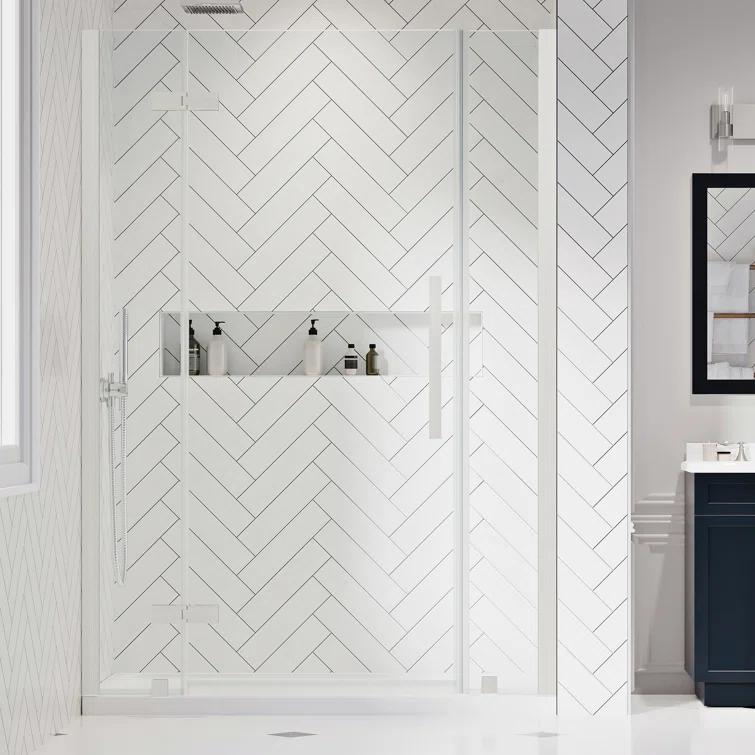 Ove Decors Endless Tampa 47" W x 72" H Alcove Frameless Shower Kit, Door, 2 Panel, Base TA1330220