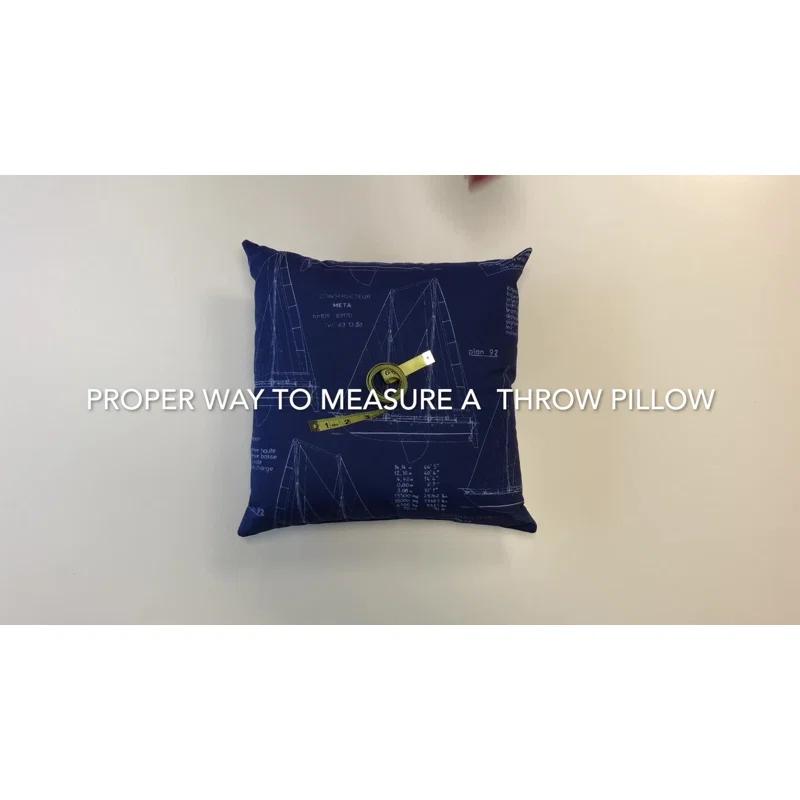 e by design Goals, Gourds, And Gatherings Geometric Indoor/Outdoor Reversible Throw Pillow