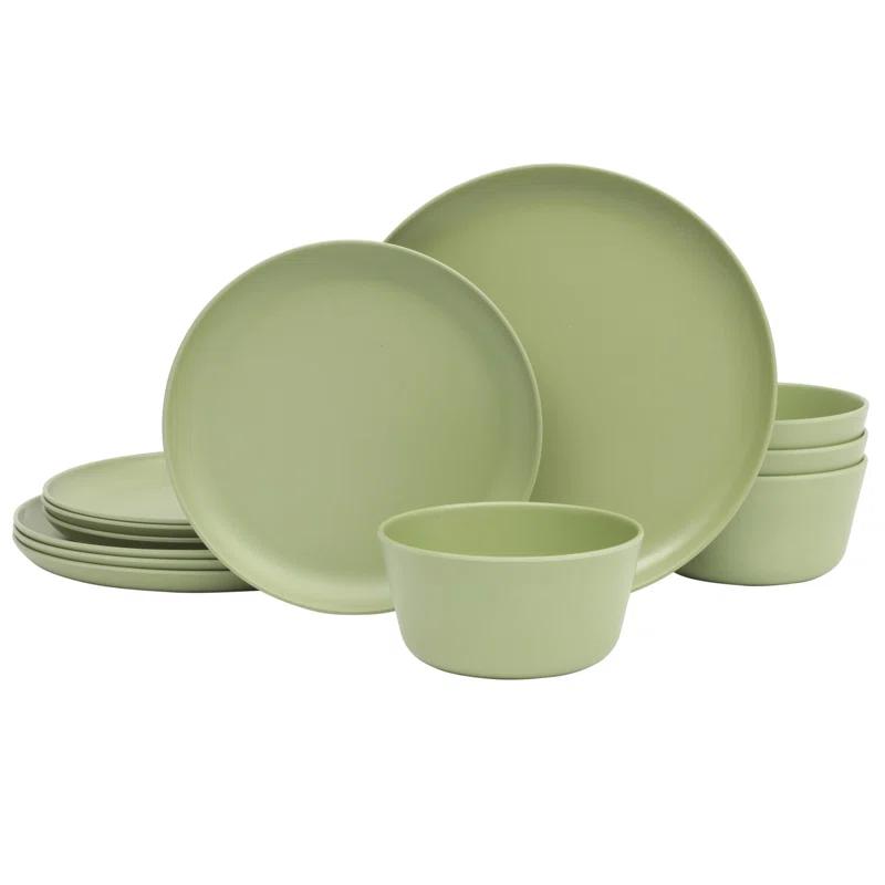 Gibson Home Gibson Home Fairhope 12 Piece Melamine Dinnerware Set