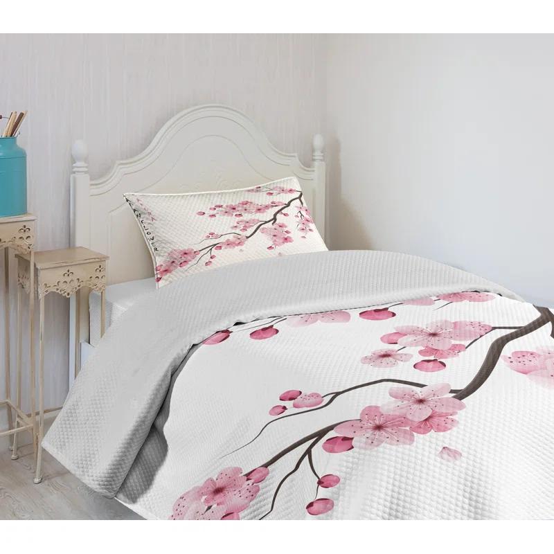Ambesonne Ambesonne East Bedspread Japanese Cherry