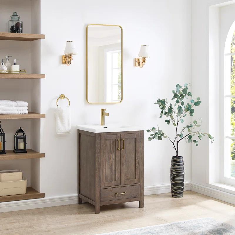 Vinnova 23.6'' Single Bathroom Vanity with Ceramic Top
