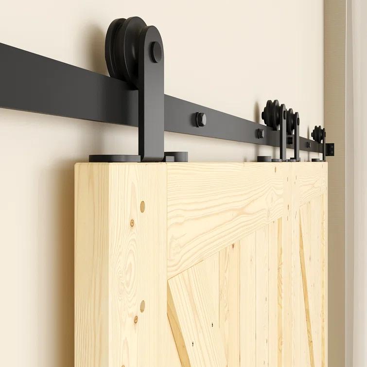 Lazio Steel Double Door Barn Door Hardware Kit