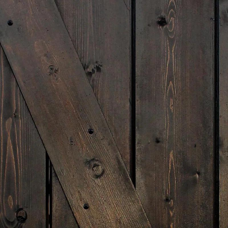 Calhome 84'' Solid Wood Paneled Painted without Installation Hardware Kit Barn Door