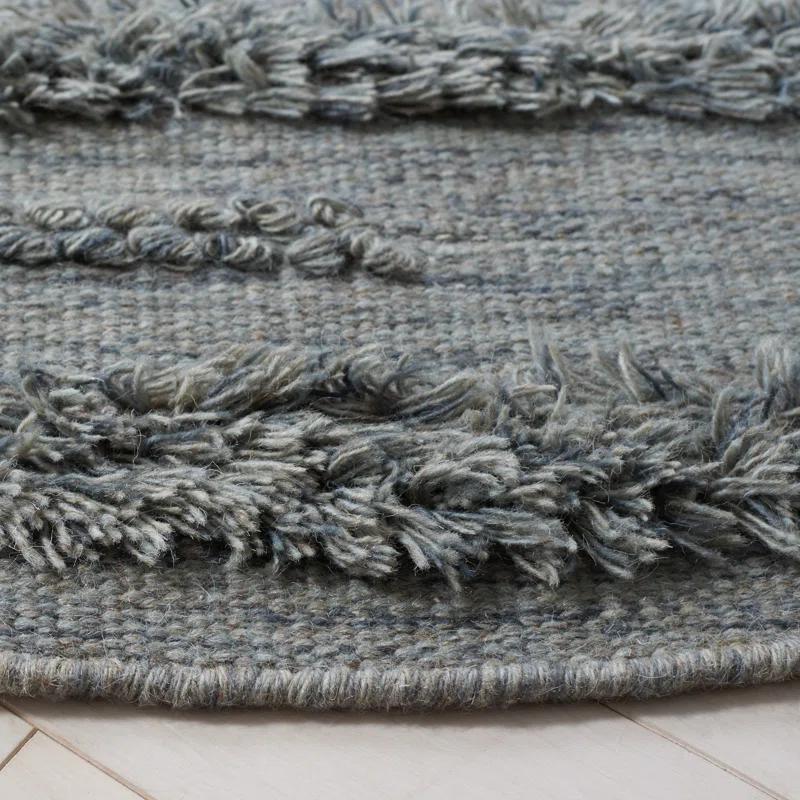 Laurel Foundry Modern Farmhouse® Hartzler Hand-Woven Flatweave Grey/Ivory Area Rug