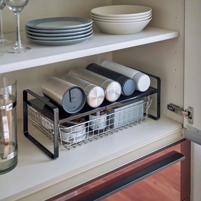 Yamazaki Home Yamazaki Home Steel Kitchen 2 Tiered Shelf Rack- Expandable Countertop Organizer For Kitchen, Steel