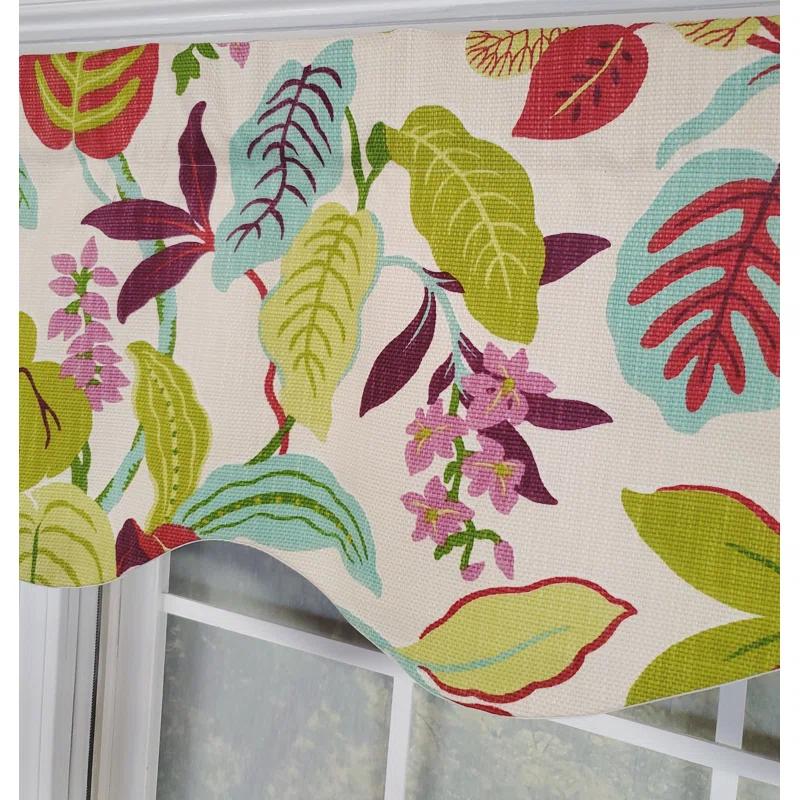 RLF Home Antonia Floral 50'' W Window Valance
