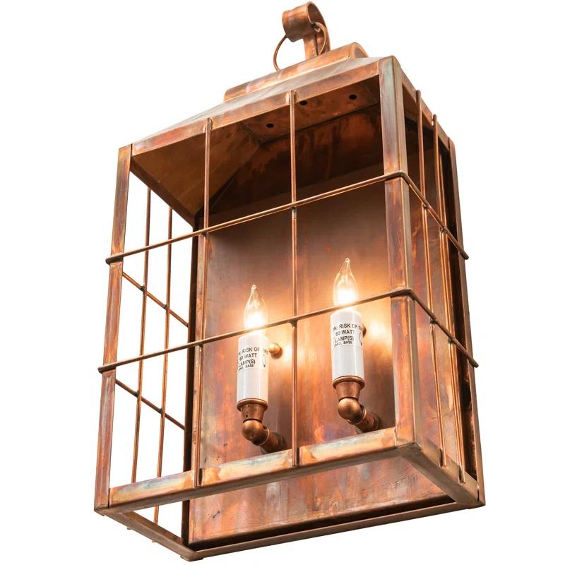 Meyda Lighting Rustic Lodge Copper Wall Light