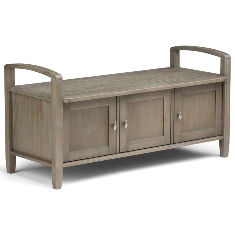 Warm Upholstered Storage Bench