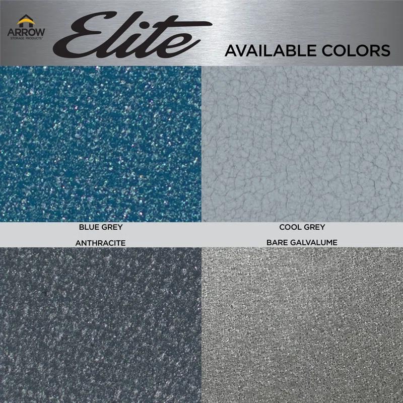 Arrow Elite 12 ft. W x 12 ft. D Galvalume Steel Storage Shed