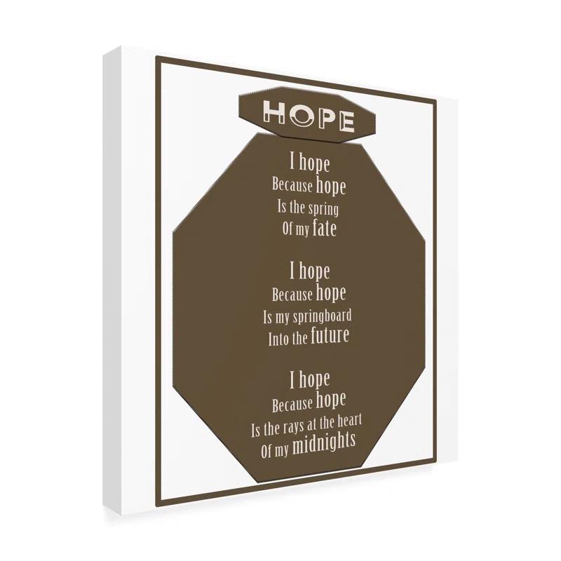 Trademark Fine Art Hope Word Art 1 " Hope Word Art 1 " by Richard Homawoo