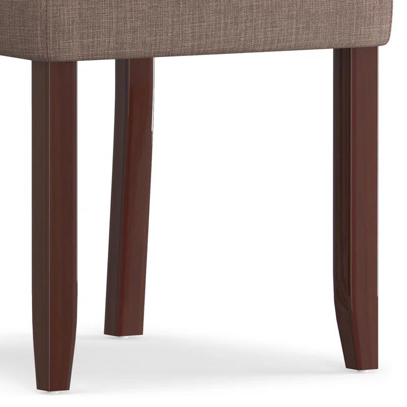 Simpli Home Acadian 17.99'' H Linen Look Polyester Upholstered Parsons Chair (Set of 2)