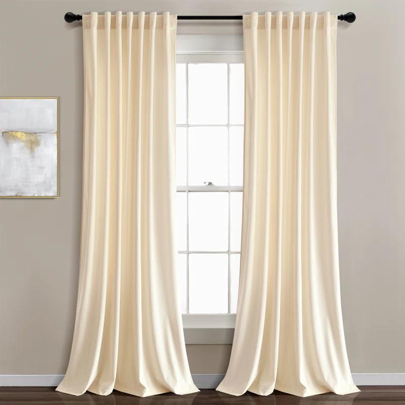 Lush Decor Prima Velvet Solid Velvet Room Darkening Curtain Pair (Set of 2)