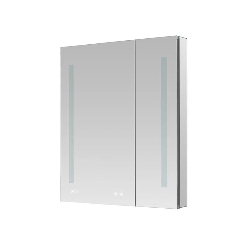 AQUADOM AQUADOM Signature Royale LED Medicine Cabinet with Defogger, Electrical Outlets, Digital Clock, Dimmer, Adjustable LED 3X Magnifying Mirror