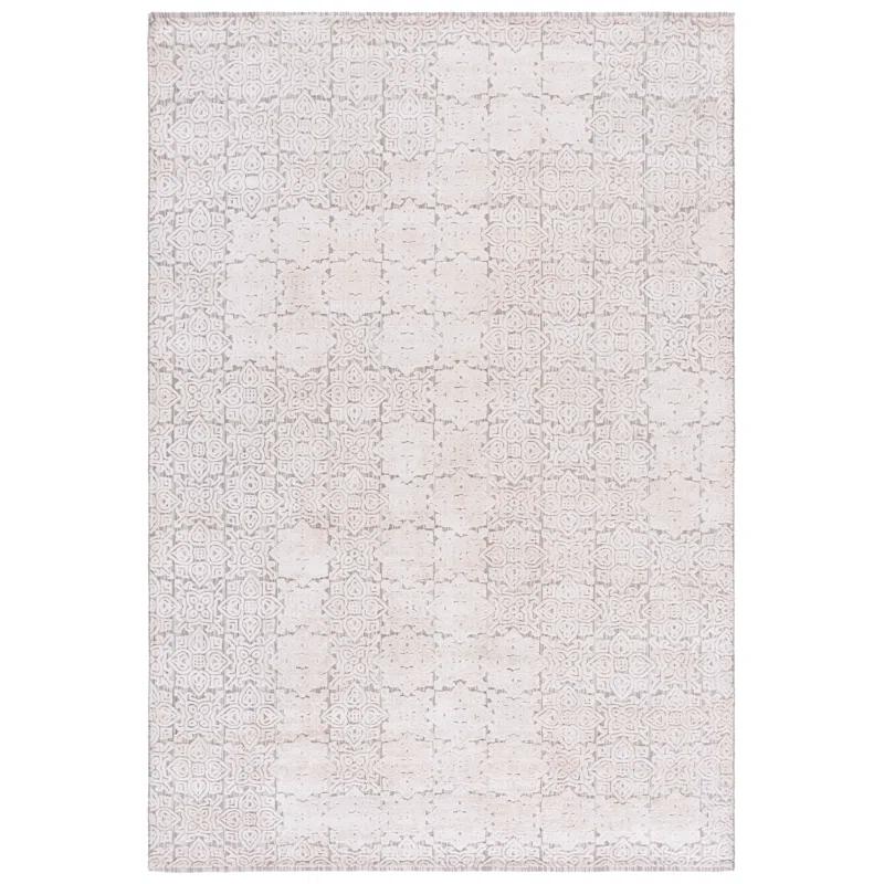 Gracie Oaks Loany Hand Loomed Viscose Geometric Rug