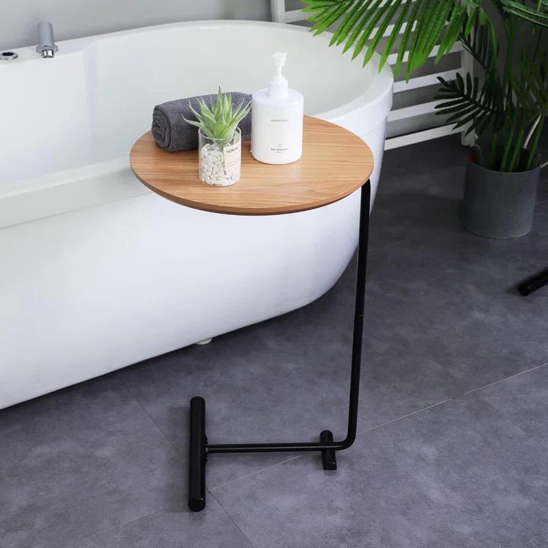 17 Stories Side Table For Couch,C Shaped End Table Slide Under Sofa For Living Room Bedroom Small Space,Laptop Snack Coffee Tables Wood,Natural Wood