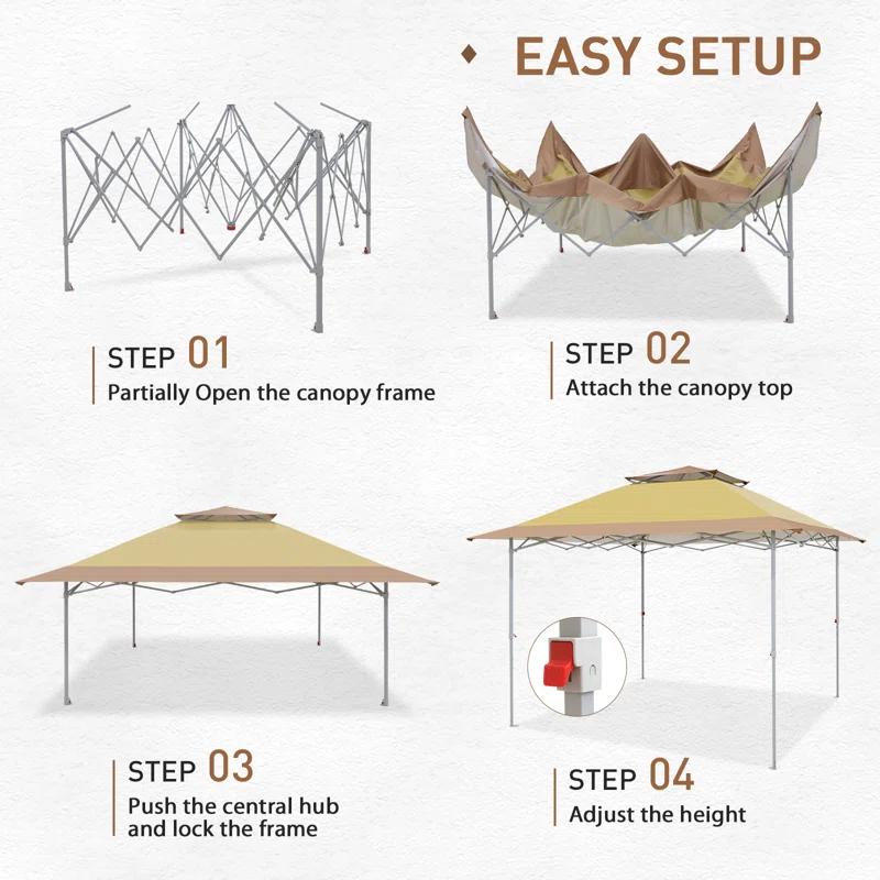 EAGLE PEAK 12 Ft. W x 12 Ft. D Steel Pop-Up Canopy