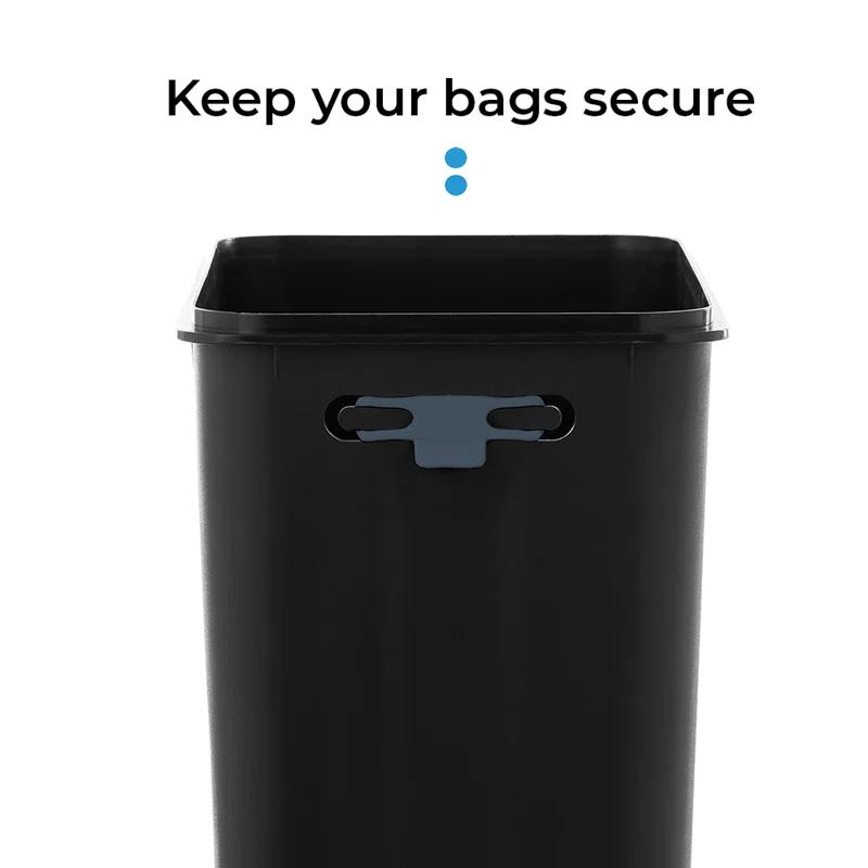 Home Zone Living 8 Gallon Stainless Steel Kitchen Trash Can with Step-On Pedal and Slow Closing Lid