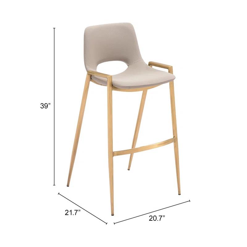 Zuo Hospitality Desi Black Upholstered Counter Stool (Set of 2)