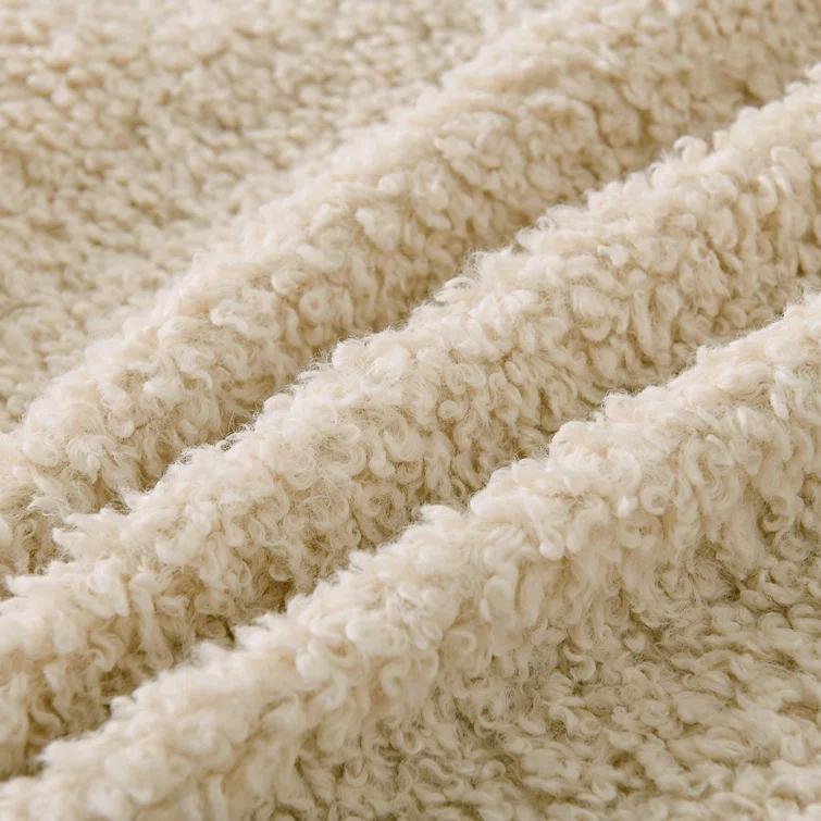 NordECO HOME Faux Fur Throw Pillow Covers Soft Teddy Polyester Square Throw Pillow Cover & Reviews | Wayfair