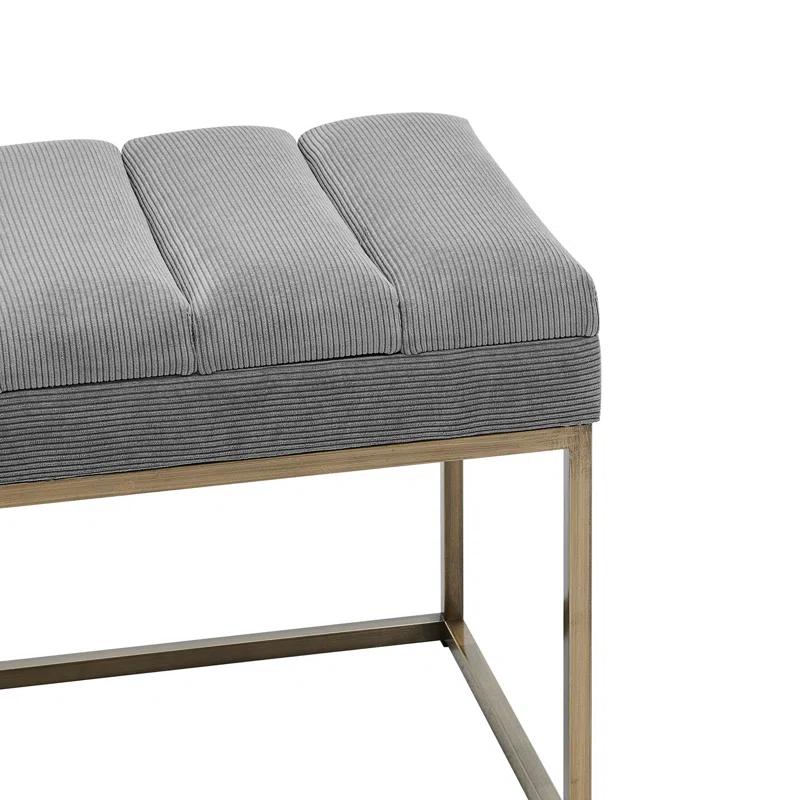 Everly Quinn Georgenia Polyester Upholstered Bench