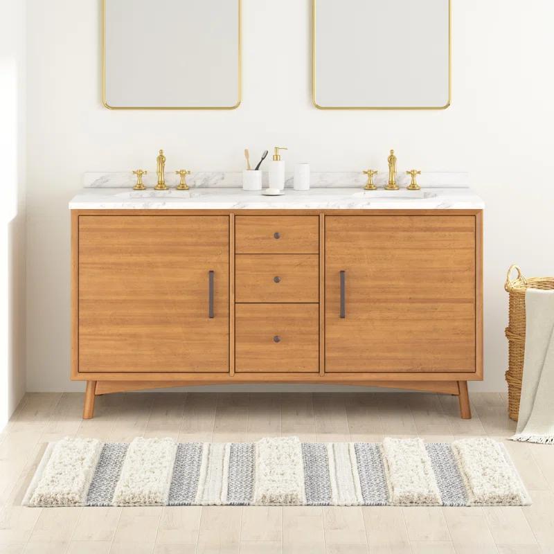 INK+IVY Asher Cotton Blend Bath Rug with Non-Slip Backing