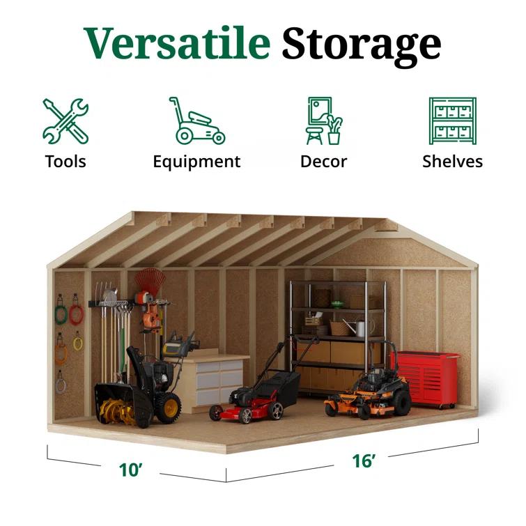 Little Cottage Co. Value Workshop Outdoor Wood Storage Shed