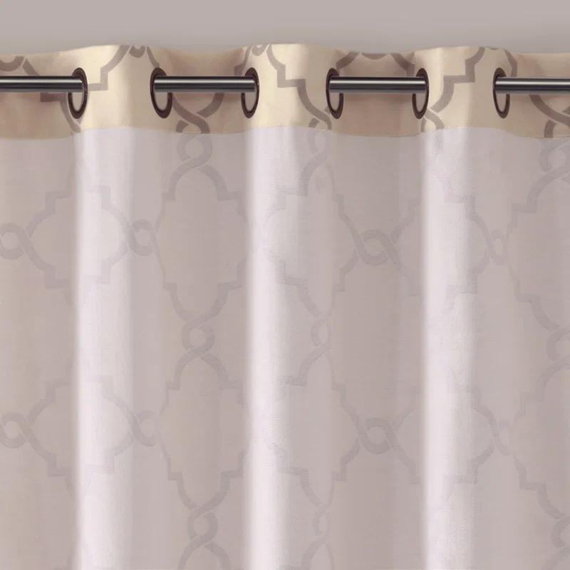 Madison Park Fretwork Print Grommet Top Window Curtain Panel