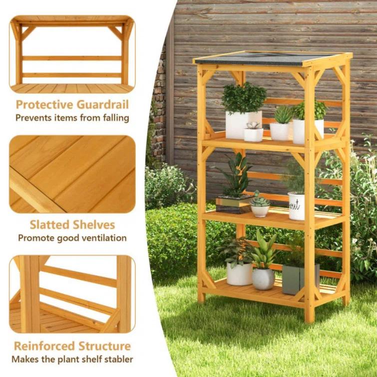 Red Barrel Studio® Wood Plant Stand